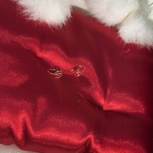 Brinco Estrelas no círculo Ouro 18