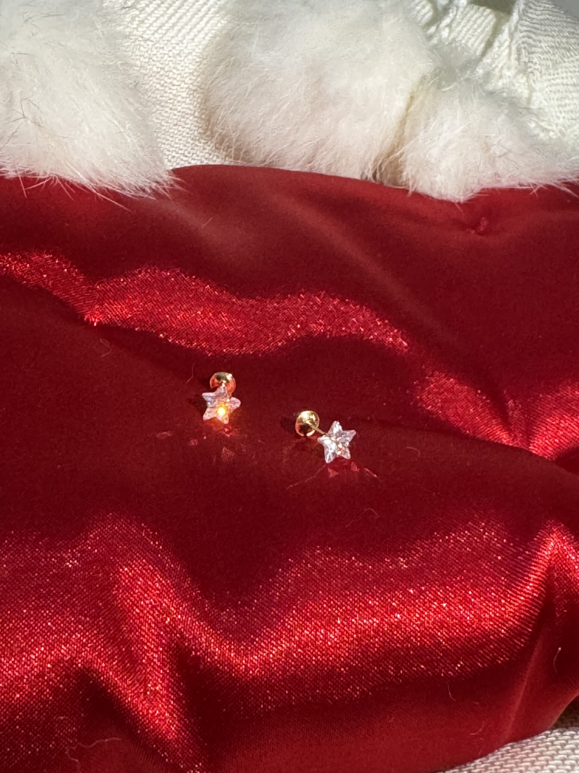 Brinco Estrela em Zircônia com Ouro 2