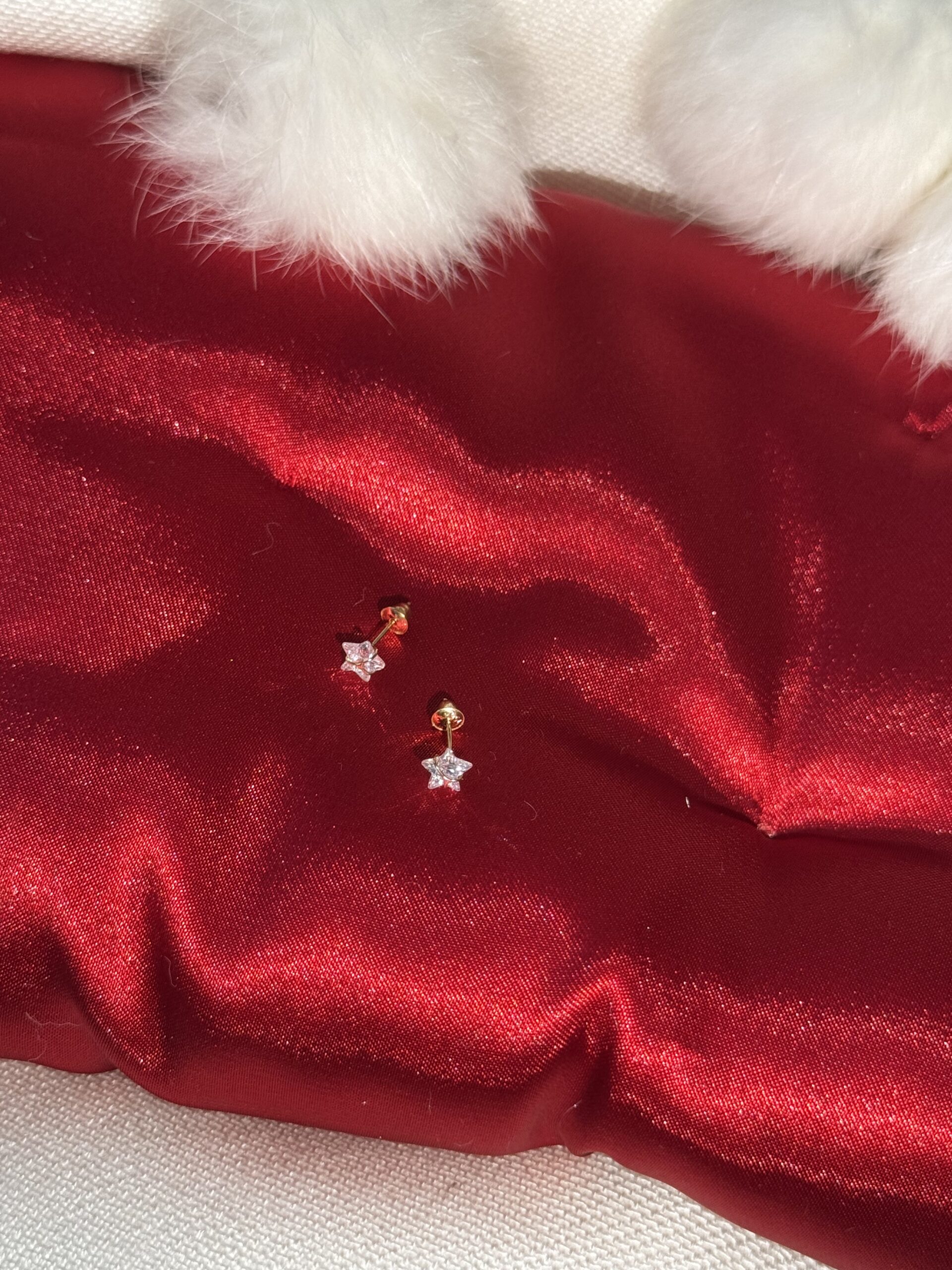 Brinco Estrela em Zircônia com Ouro 1